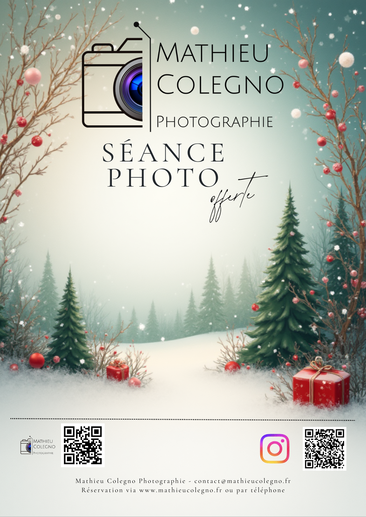 Carte cadeau photo Noël